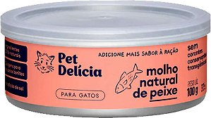 Molho Natural Pet Delícia Peixe para Gatos 100g
