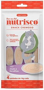 Snack Cremoso Nutrisco Sabor Atum e Bacalhau para Gatos 56g