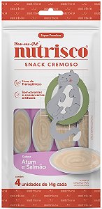 Snack Cremoso Nutrisco para Gatos Adultos Sabor Atum e Salmão 56g