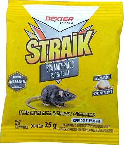 Isca Atrativa Mata-ratos Veneno Straik Sachê 25 g
