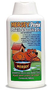 Shampoo Mersey Peróxido de Benzoila para Cães, Gatos e Equinos 500ml