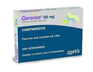 Antiemético Zoetis Cerenia de 4 Comprimidos 60 mg