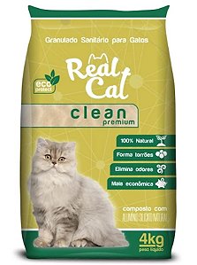 Areia Higiênica Real Cat Clean Premium 4 Kg