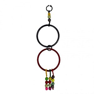 Argola Dupla para Calopsita com Biju MS Pet