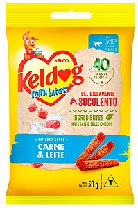 Bifinho Keldog Mini Carne e Leite para Cães 50g