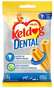 Snack Keldog Dental para Cães Adultos de Porte Mini e Pequeno 35g