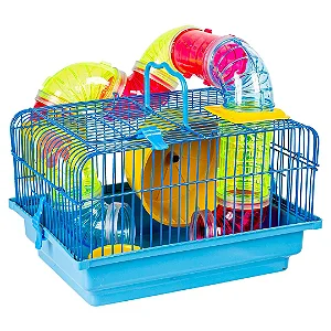 Gaiola para Hamster Brasileirinha Tubo Luxo Azul