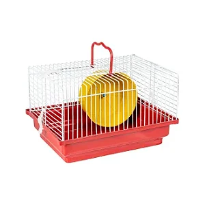 Gaiola Jel Plast Brasileirinha para Hamster Vermelha