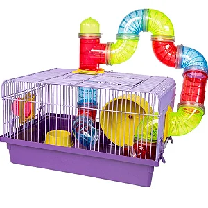 Gaiola para Hamsters Tubo Luxo Lilás