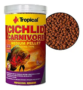Ração Tropical Cichlid Carnivore Medium Pellet 180g