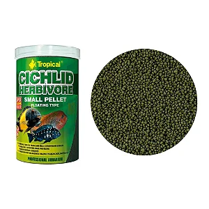 Ração Tropical Cichlid Herbivore Small Pellet Pote 90g
