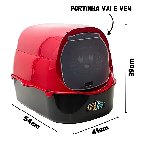 Caixa de Areia Banheiro Grande Sandbox Fechada para Gatos