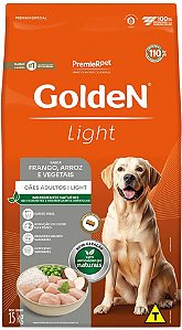 Ração Golden Cães Adultos Light Frango E Arroz