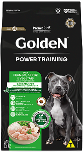 Ração Golden Power Training Cães Adultos Frango E Arroz 15 Kg