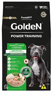 Ração Golden Power Training Cães Adultos Frango E Arroz 15 Kg