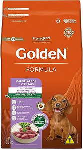 Ração Golden Formula Carne e Arroz para Cães Filhotes de Raças Pequenas