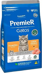 Ração Premier Pet Ambientes Internos Gatos Filhotes Frango