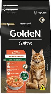 Ração Golden Gatos Adultos Castrados Sabor Salmão