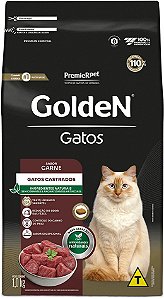 Ração Golden Gatos Adultos Castrados Sabor Carne