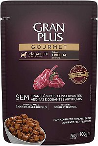 Ração Úmida Gran Plus Gourmet Sachê Ovelha para Cães Adultos 100g
