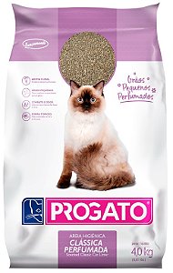Areia Clássica Perfumada Progato para Gatos 4 Kg
