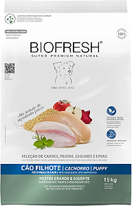 Ração Biofresh Mix de Carne, Frutas, Legumes e Ervas Frescas Cães Filhotes de Raças Grandes e Gigantes