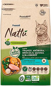 Ração PremieR Nattú Abóbora para Gatos Castrados