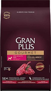 Ração Gran Plus Gourmet Ovelha e Arroz para Cães Adultos Raças Mini