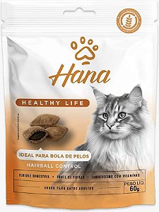 Snack Hana Healthy Life para Gatos Adultos Sabor Fígado Ideal para Bola de Pelos 60g