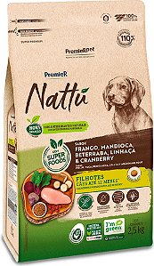 Ração PremieR Nattú Mandioca para Cães Filhotes