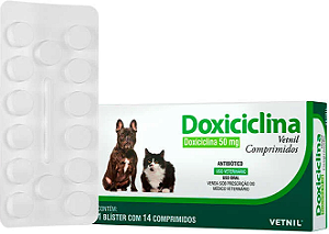 Antibiótico Vetnil Doxiciclina 50 mg para Cães e Gatos