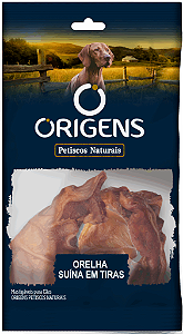 Petisco Natural Origens Orelha Suína em Tiras para Cães