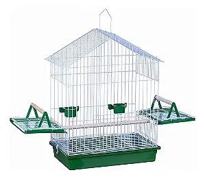 Gaiola Calopsita Teto Aramado Verde