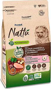 Ração PremieR Nattú Mandioca para Cães Filhotes de Pequeno Porte