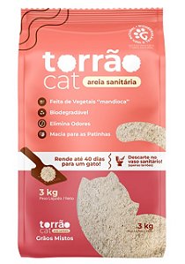 Areia Torrão Cat Grãos Mistos para Gatos 3 kg