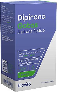 Analgésico Dipirona Biovet em Gotas 20 ml
