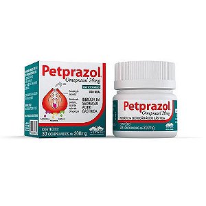 Omeprazol Para Cães E Gatos Petprazol Vetnil - 20mg - 30 Comprimidos