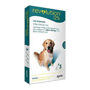 Antipulgas e Carrapatos Zoetis Revolution 12% para Cães de 20 a 40Kg 240mg