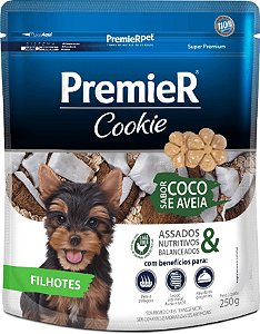Biscoito Premier Pet Cookie Coco e Aveia para Cães Filhotes 250g