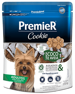 Biscoito Premier Pet Cookie Coco e Aveia para Cães Adultos Pequeno Porte 250g