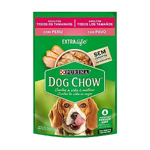 Ração Úmida Nestlé Purina Dog Chow para Cães Adultos Sabor Peru 100g