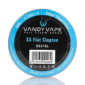 FIO SS316L SS FLAT CLAPTON - VANDY VAPE