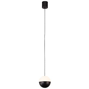 Pendente Moon U Metal e Acrílico 15x15x224cm Led 7W 420LM 3000K Bivolt Cor Preto Studioluce PD1522PT