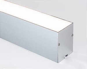 Perfil Pendente Hyper Alumínio Difusor Leitoso 05x07x250cm LED Cor Branco Revoled AP0901W