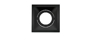 Embutido Recuado Direcionável Square AR70 GU10 20W  116x116mm Cor Preto Stella STH8930PTO