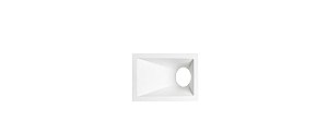 Embutido Recudo Angular  Square Angle MR16 GU10 15W 96x132mm Cor Branco Stella STH8975BR