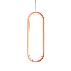 Pendente Hoop Alumínio e Silica Gel 12x35cm LED 16W 3000K Bivolt Cor Cobre Studioluce QPD1321CO