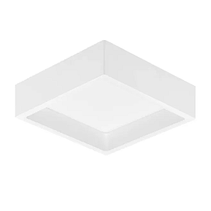 Plafon De Sobrepor Led Deep Recuado Quadrado 3000K 12W Bivolt 16x16x4,5cm Policarbonato Branco Stella STH20902BR/30