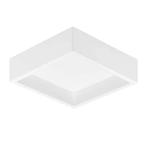 Plafon De Sobrepor Led Deep Recuado Quadrado 4000K 12W Bivolt 16x16x4,5cm Policarbonato Branco Stella STH20902BR/40