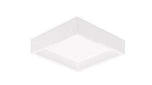 Plafon Sobrepor Recuado Quadrado 19x19cm 18W 3000K 1400lm Bivolt Cor Branco Stella STH20903BR/30